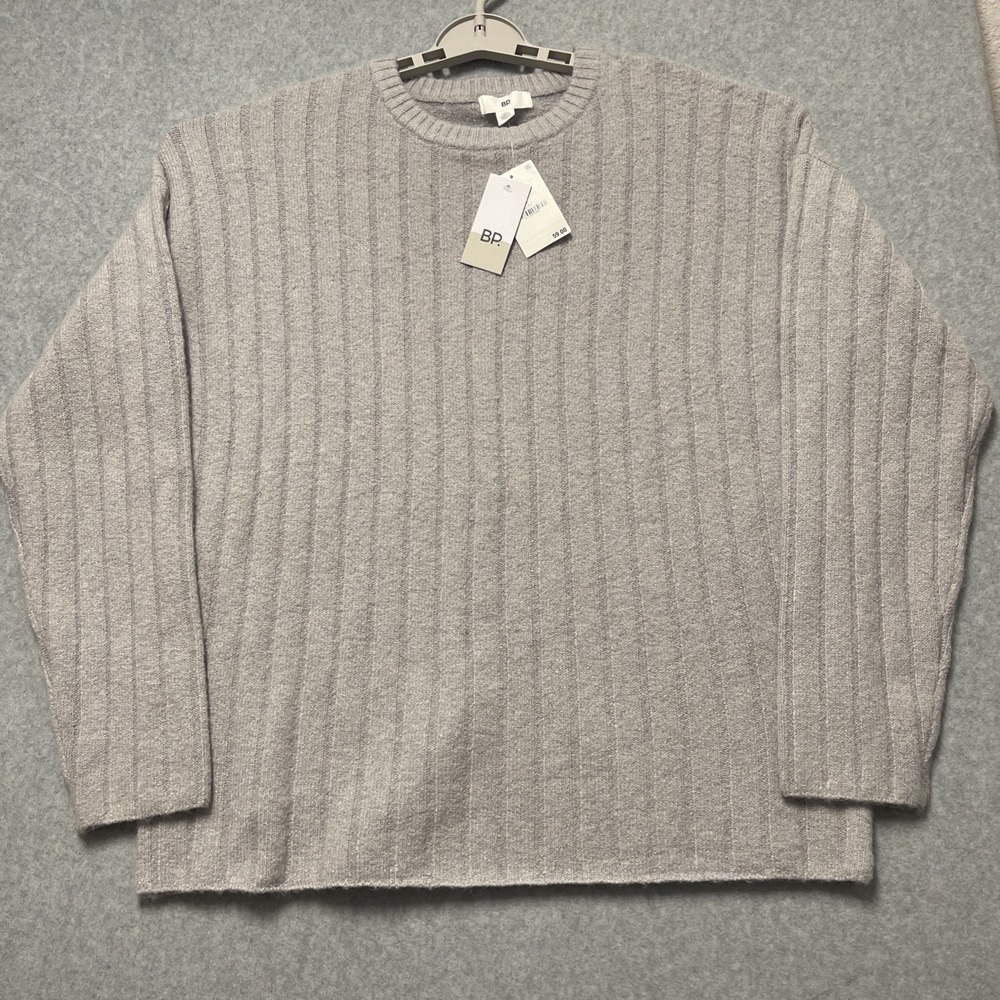 BP. @ Nordstrom Women's Ribbed Knit Oversized Sweater Grey Sz M